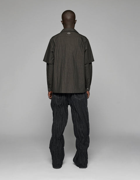 Two-Layered L/S Shirt - Dark Grey