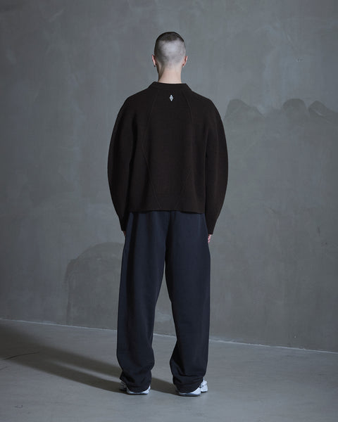 Diamond Seam Crewneck - Coffe Brown