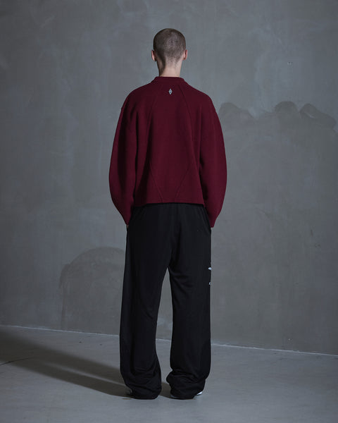 Diamond Seam Crewneck - Burgundy