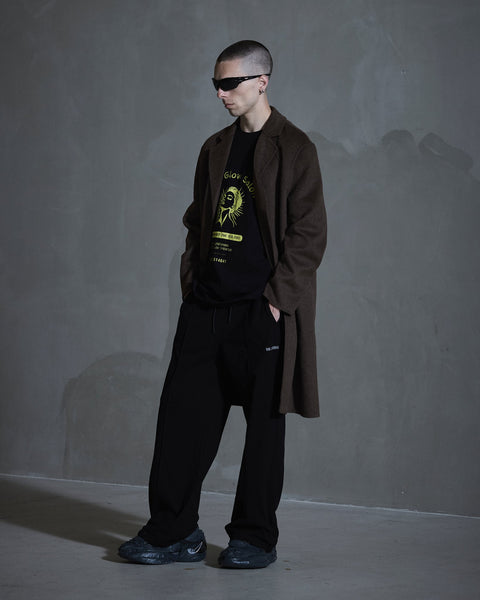 Diamond-detailed Coat - Dusty Brown