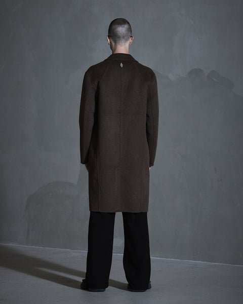 Diamond-detailed Coat - Dusty Brown