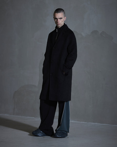 Diamond-detailed Coat - Black