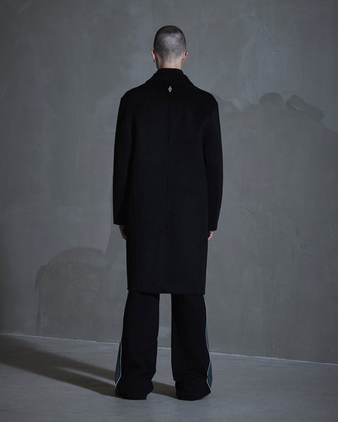 Diamond-detailed Coat - Black