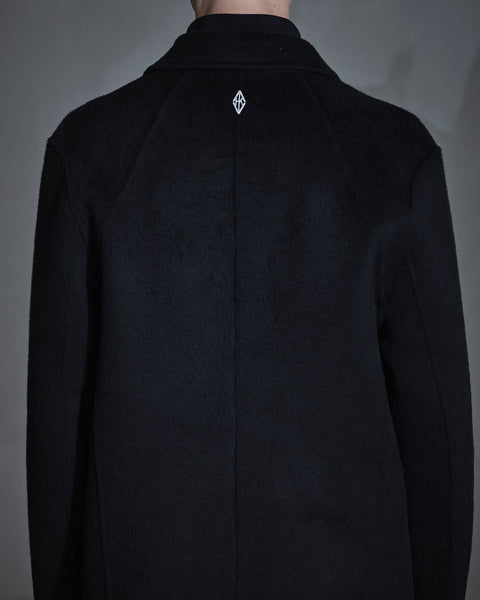 Diamond-detailed Coat - Black