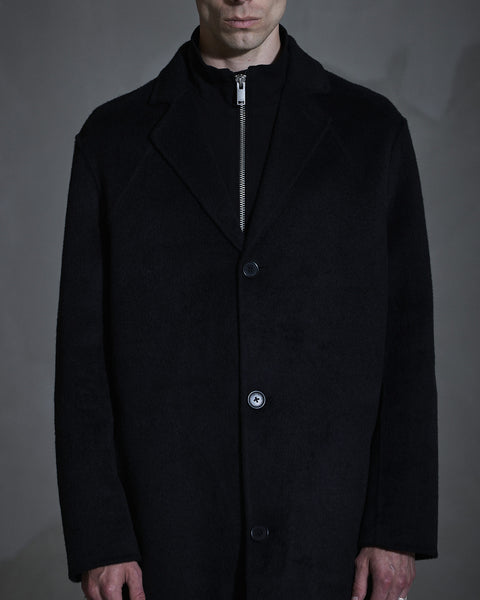 Diamond-detailed Coat - Black