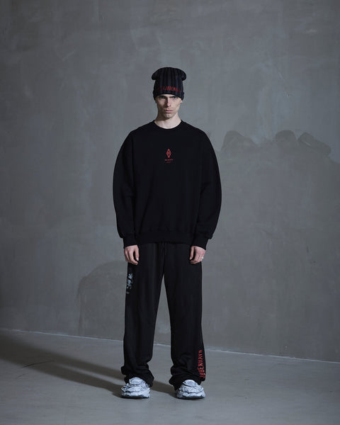 Diamond Loose Crewneck - Black