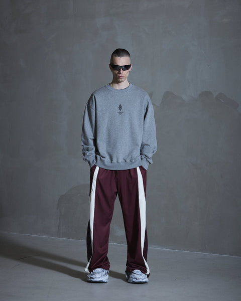 Diamond Loose Crewneck - Grey Melange