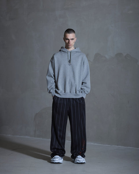 Diamond Loose Hoodie - Grey Melange