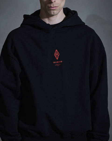 Diamond Loose Hoodie - Black