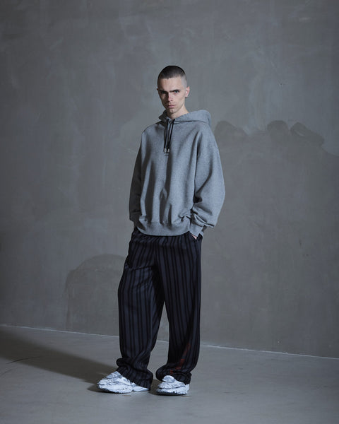 Diamond Loose Hoodie - Grey Melange