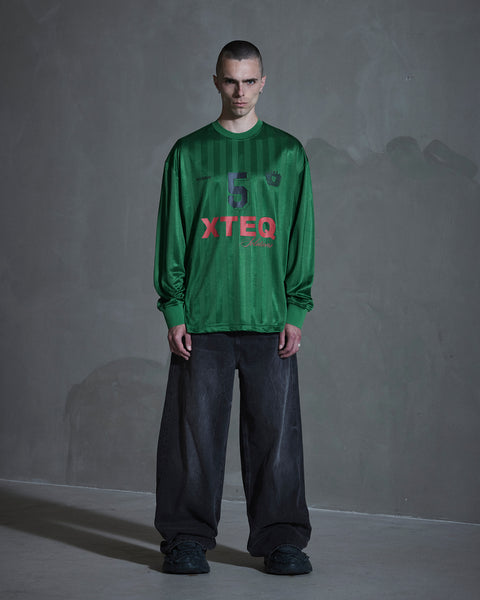 Printed Football Long Sleeve - Vibrant Green