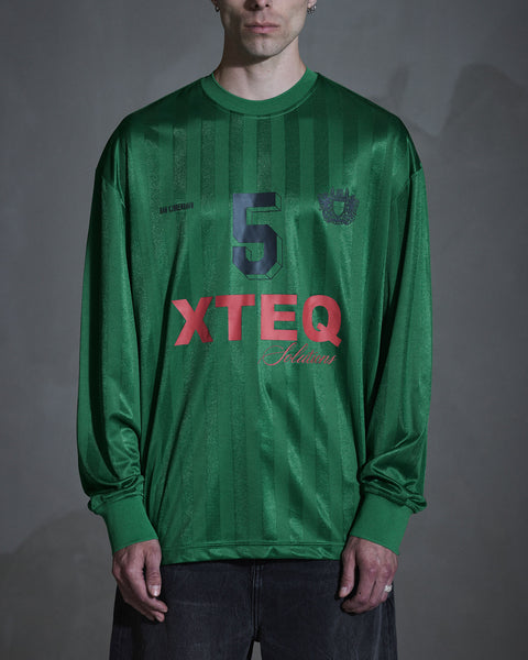 Printed Football Long Sleeve - Vibrant Green