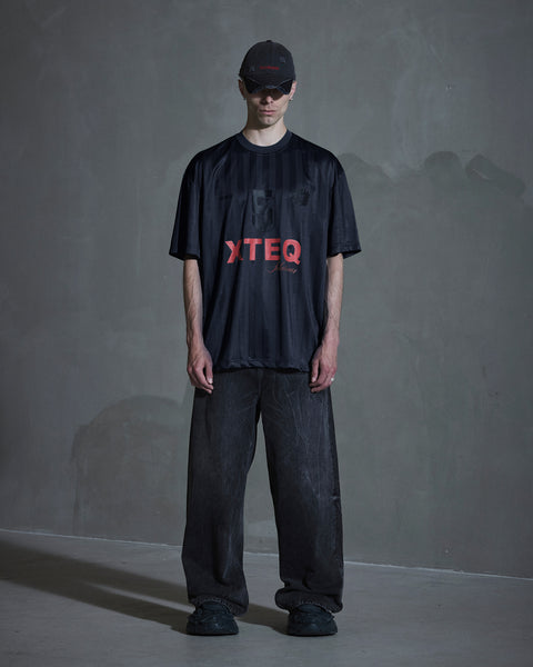 Printed Football Tee - Dark Grey