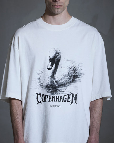 HK Swan Oversized Tee - Off White