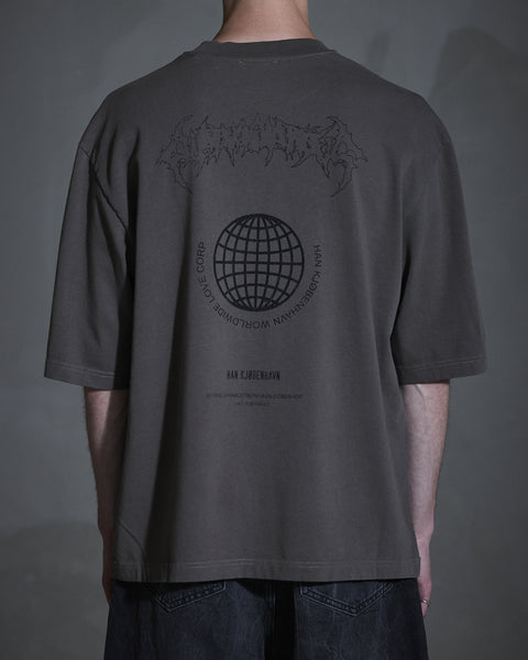 Love Corp Oversized Tee - Dusty Brown