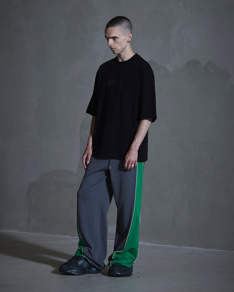 Training Track Trousers - Grey/ Vibrant Green