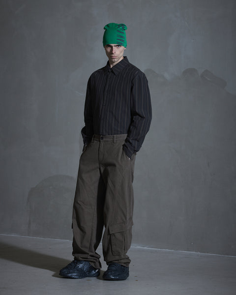 Washed Cargo Pants - Dark Grey