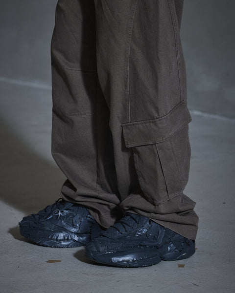 Washed Cargo Pants - Dark Grey