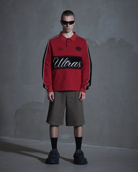 Logo LS Polo Shirt - Red