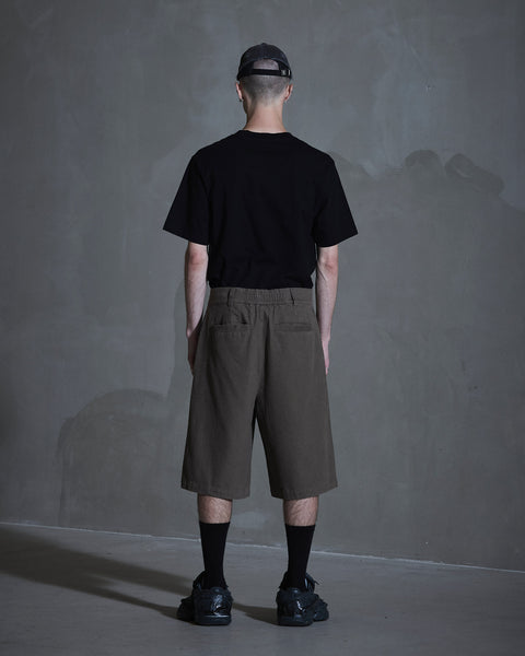 Washed Cotton Shorts - Dusty Brown