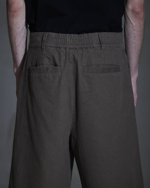 Washed Cotton Shorts - Dusty Brown