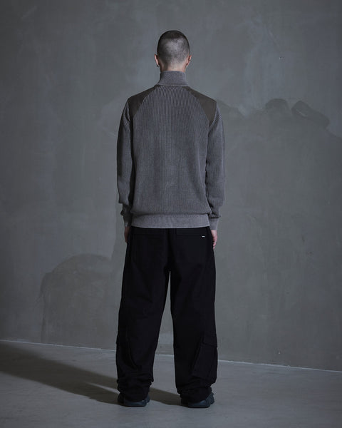 Half Zip Knit Sweater - Dusty Brown