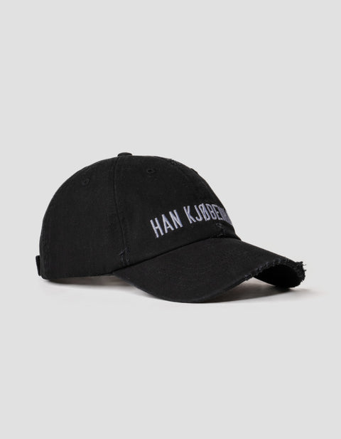 Distressed Signature Cap - Black