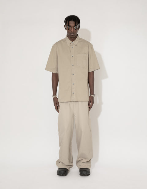 Cotton Twill Relaxed S/S Shirt