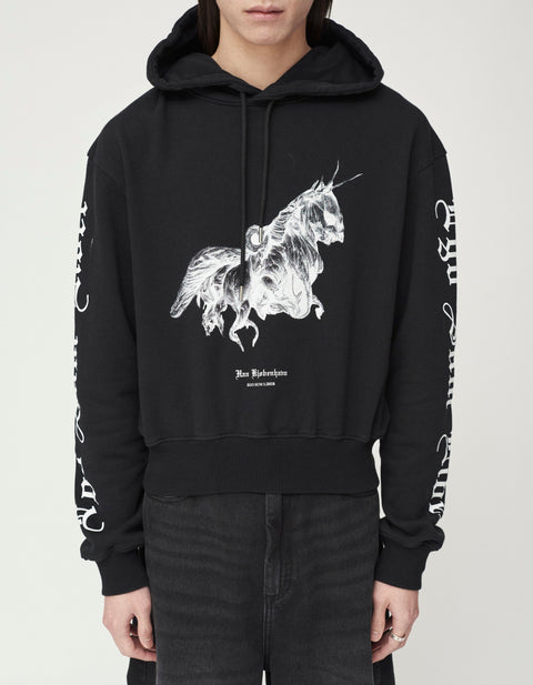 Unicorn Cropped Relaxed Hoodie
